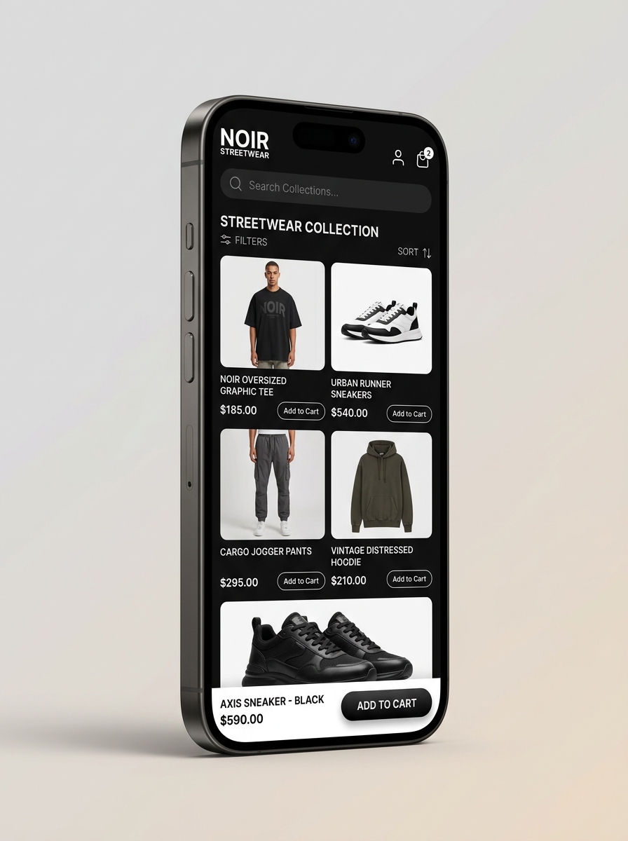 Fashion Store Mobile App Mockup